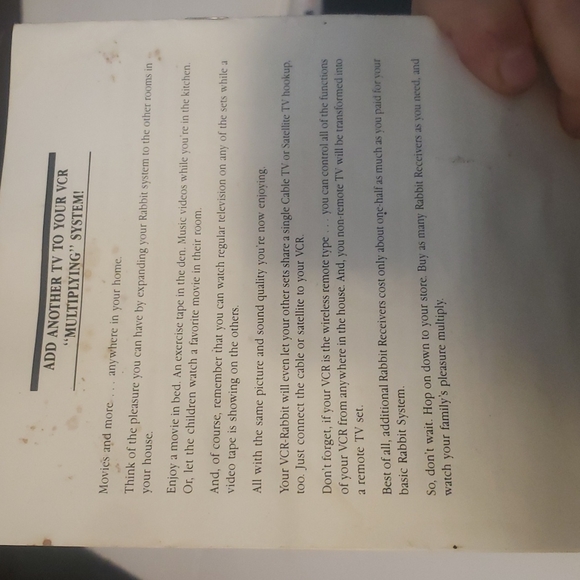 Rabbit Receiver VCR multiplying system vintage 80s 90s - Picture 8 of 11